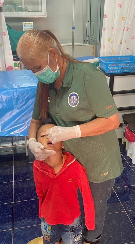 13 พ.ย.67 รพ.สต.บ้านสันป่าไร่ ฉีดวัคซีนเด็ก อายุ 2 เดือน ถึง 4 ปี จำนวน 27 ราย พร้อมทั้ง ตรวจสุขภาพช่องปาก,ให้ทันตสุขศึกษาแก่ผู้ปกครอง.เจาะเลือดตรวจ hct ,จ่ายยาpara syr,ferrous syr และยืนยันตัวตน(Authen)