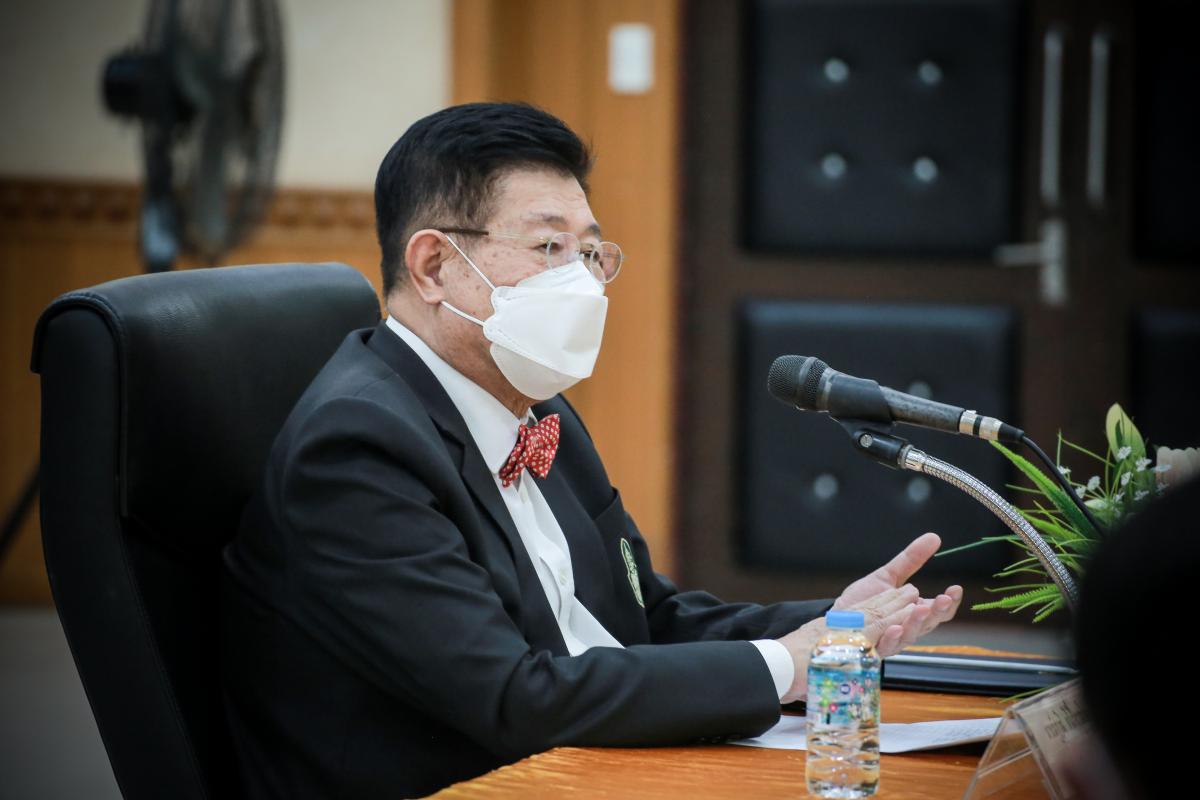 นายกองค์การบริหารส่วนจังหวัดตาก พร้อมทั้งคณะผู้บริหารและเจ้าหน้าที่ที่เกี่ยวข้อง ประชุมหารือแนวทางการผลักดันงบประมาณปี 2566