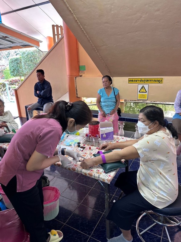 18 ก.พ.68 รพ.สต.บ้านสันป่าไร่ ให้บริการเจาะเลือด,วัดความดันโลหิต ผู้ป่วยโรคความดันโลหิตสูง (กลุ่ม2) 