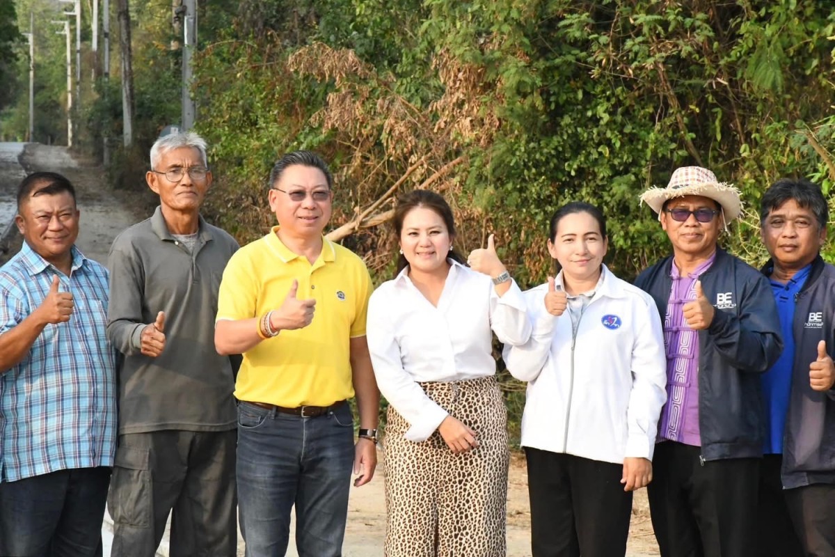 นายก อบจ.ตาก ลงพื้นที่ตรวจงานปรับปรุงถนน บ้านวังม่วง เชื่อมบ้านหนองชะลาบ