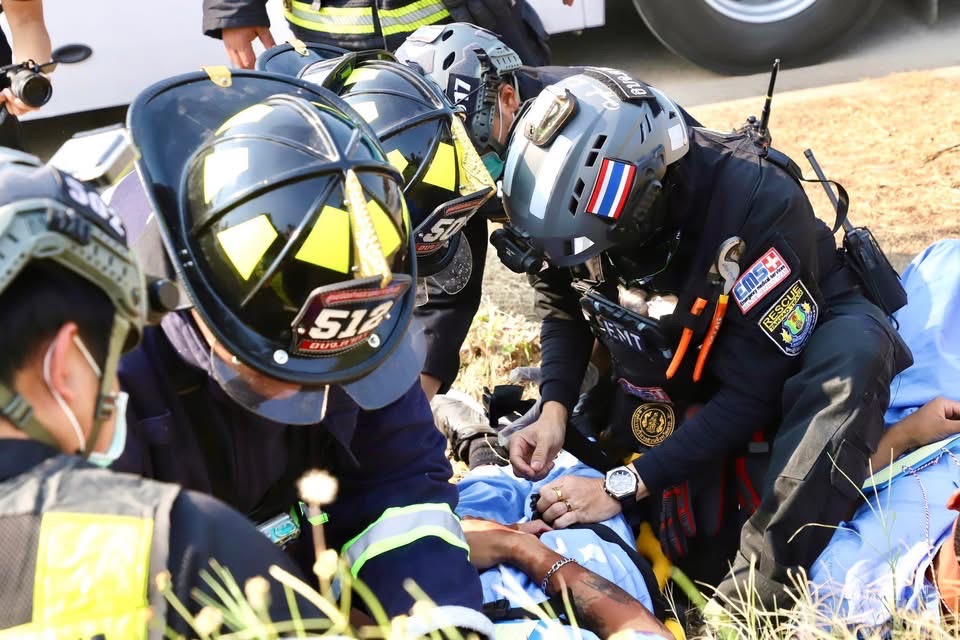 ซักซ้อม แผนช่วยเหลืออุบัติเหตุฉุกเฉิน