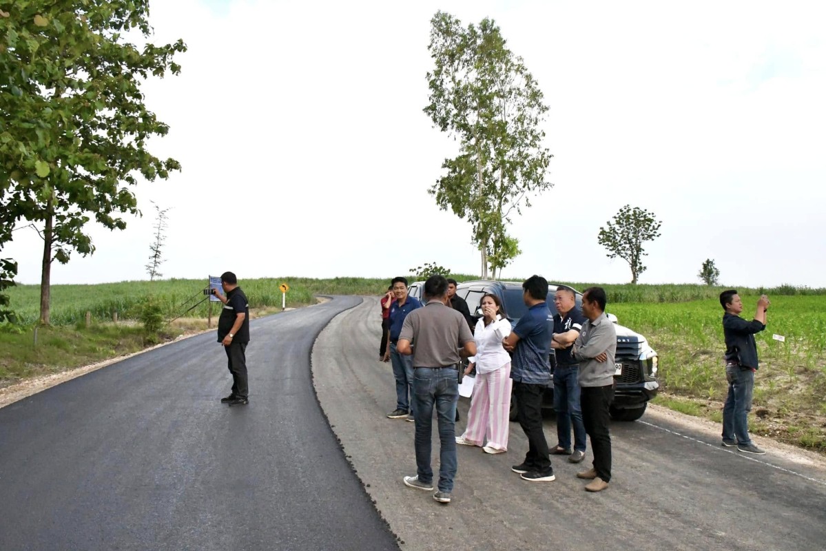 นายกจอย (นายก อบจ.ตาก) ลงพื้นที่ตรวจติดตามโครงการปรับปรุงถนน อ.แม่สอด จ.ตาก