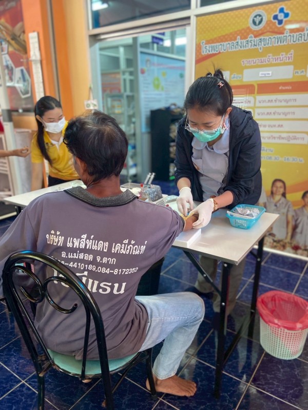 3 ก.ค.68 รพ.สต.บ้านสันป่าไร่ รณรงค์ตรวจคัดกรองไวรัสตับอักเสบบีและซี โดยการเจาะเลือด ให้แก่กลุ่มเป้าหมาย อายุ 34 ปีขึ้นไป