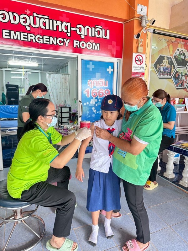 3 ก.ย.68 รพ.สต.บ้านสันป่าไร่ ให้บริการฉีดวัคซีนให้แก่นักเรียน ชั้น ป.1 , ป.2 , ป.5 และ ป.6 จำนวน 6 โรงเรียน ทั้งหมด 118 คน