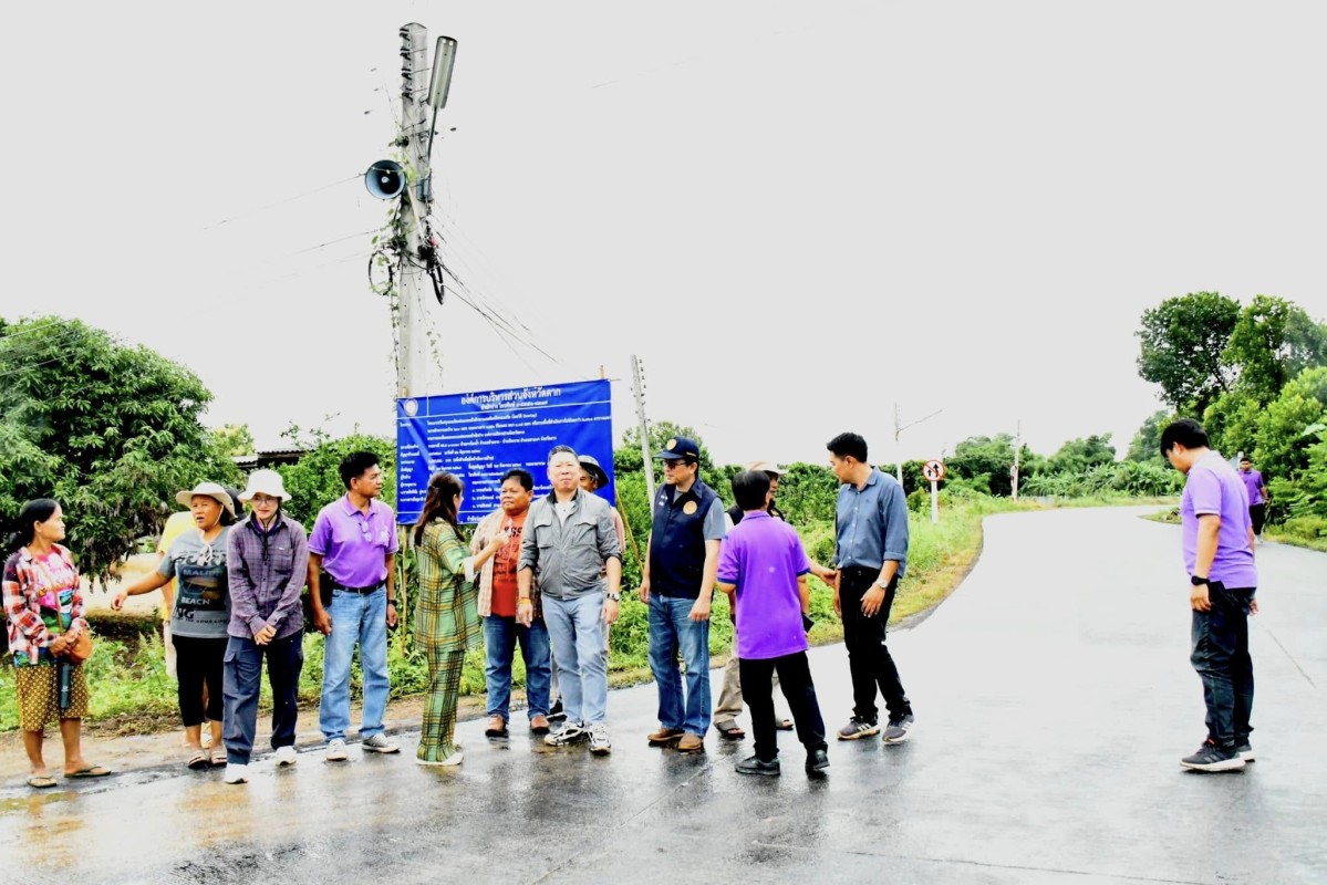 นายกจอย (นายก อบจ.ตาก) ลงพื้นที่ตรวจติดตามโครงการปรับปรุงถนน ในพื้นที่ อ.บ้านตาก - อ.สามเงา งบประมาณ 1,045,000 บาท