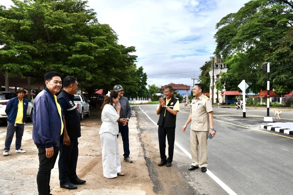 นายกจอย (นายกอบจ.ตาก) ตรวจติดตามโครงการปรับปรุงถนนโดยซ่อมแซมเป็นผิวทางแอสฟัลท์ติกคอนกรีต (Overlay) พื้นที่ อ.แม่สอด - อ.แม่ระมาด งบประมาณ 1,949,000 บาท