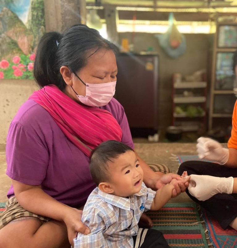 9 มีนาคม 2566 จนท.รพ.สต.บ้านสันป่าไร่ ออกหน่วยฉีดวัคซีน,เจาะเลือดตรวจhct,จ่ายยาpara syr,ferrous syr เด็กม.6 บ้านห้วยกระทิง