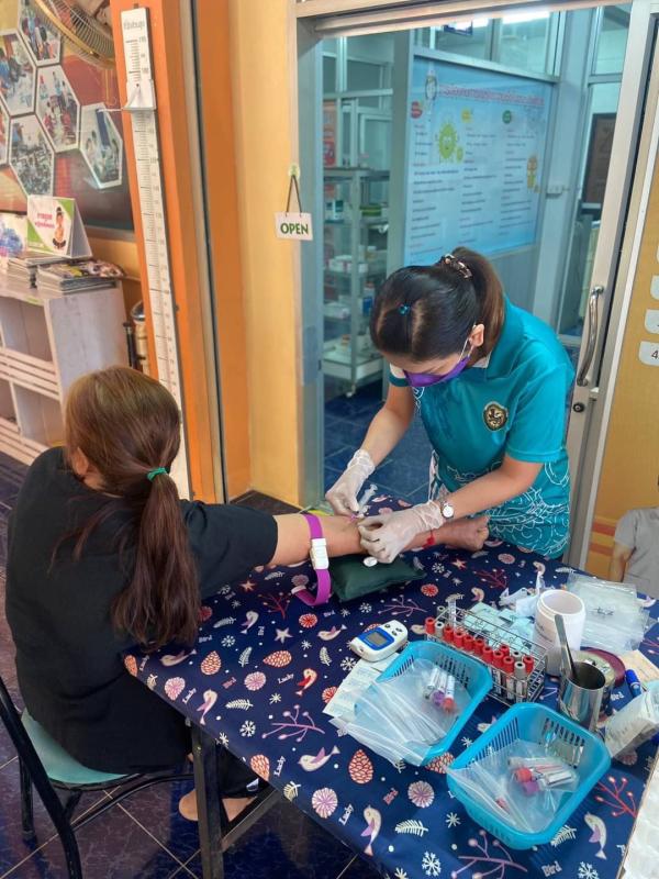 15/3/66 รพ.สต.บ้านสันป่าไร่ เจาะเลือด pt NCD กลุ่ม 3 (HT) และกลุ่มสงสัยป่วย DM รวม 32 ราย