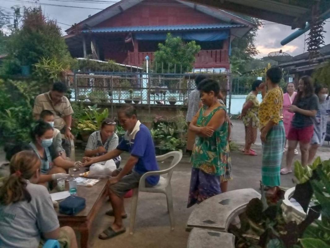 14-31 ตค. 66 รพ.สต.บ้านสันป่าไร่ร่วมกับอาสาสมัครสาธารณสุข ม.2,3,5 และเครือข่ายจิตอาสาดูแลผู้ป่วยโรคไม่ติดต่อ คัดกรองโรคความดันโลหิตสูงและโรคเบาหวาน ในประชาชนอายุ 35 ปีขึ้นไป จำนวน 1,077 คน