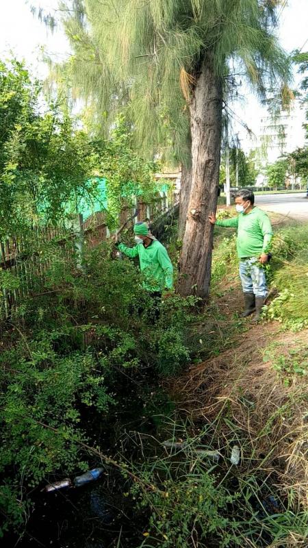 ดำเนินการตัดหญ้าและปรับแต่งภูมิทัศน์บริเวณสนามกีฬา อบจ.ตาก