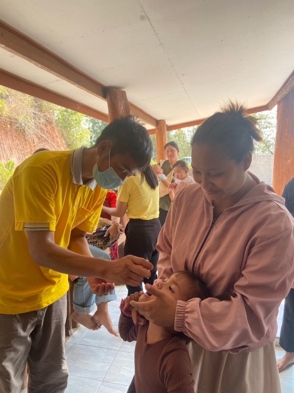 9 พ.ค.67 รพ.สต.บ้านสันป่าไร่ ออกหน่วยฉีดวัคซีนเด็กอายุ 2 เดือน ถึง 4 ปี ที่บ้านห้วยกระทิง หมู่ 6 ต.พระธาตุ จำนวน 10 ราย