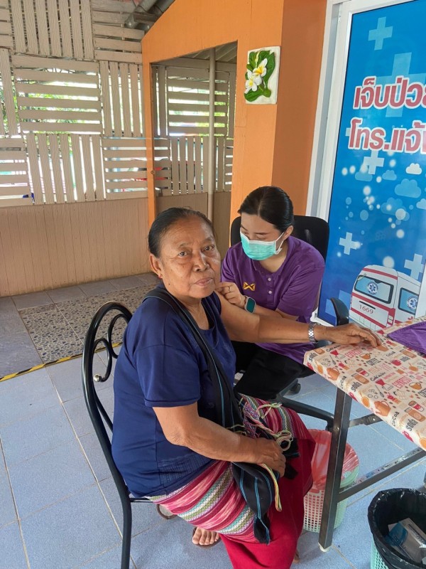 5 มิ.ย.67 รพ.สต.บ้านสันป่าไร่ ฉีดวัคซีนป้องกันไข้หวัดใหญ่ ประชาชนกลุ่มเสี่ยง จำนวน 57 ราย