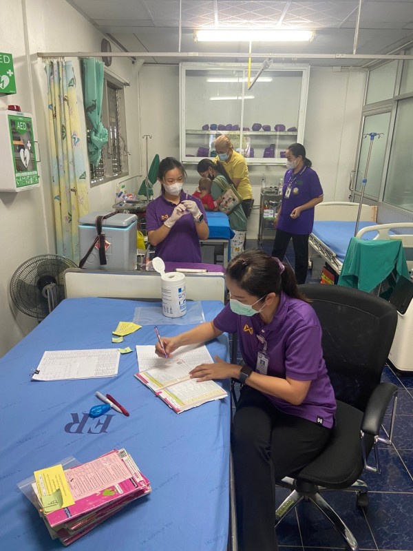 26 มิ.ย.67 รพ.สต.บ้านสันป่าไร่ ฉีดวัคซีนป้องกันไข้หวัดใหญ่ เข็มที่ 2 ให้กลุ่มเด็กอายุ 6 เดือน ถึง 3 ปี จำนวน 35 ราย