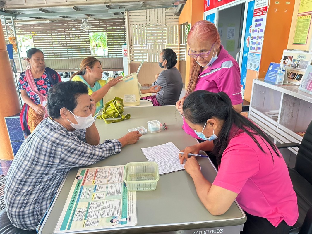 23 ก.ค.67 รพ.สต.บ้านสันป่าไร่ เจาะเลือด,วัดความดันโลหิต,ยืนยันตัวตน(Authen) ผู้ป่วยโรคเบาหวาน จำนวน 20 ราย