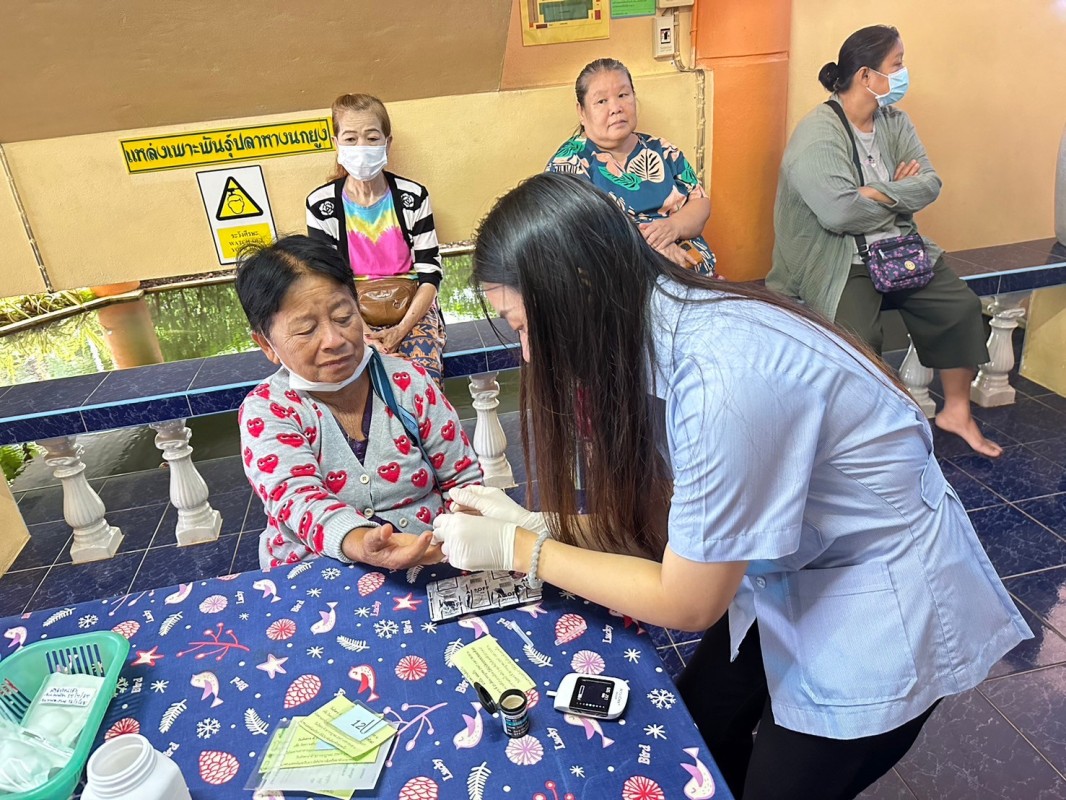 23 ก.ค.67 รพ.สต.บ้านสันป่าไร่ เจาะเลือด,วัดความดันโลหิต,ยืนยันตัวตน(Authen) ผู้ป่วยโรคเบาหวาน จำนวน 20 ราย