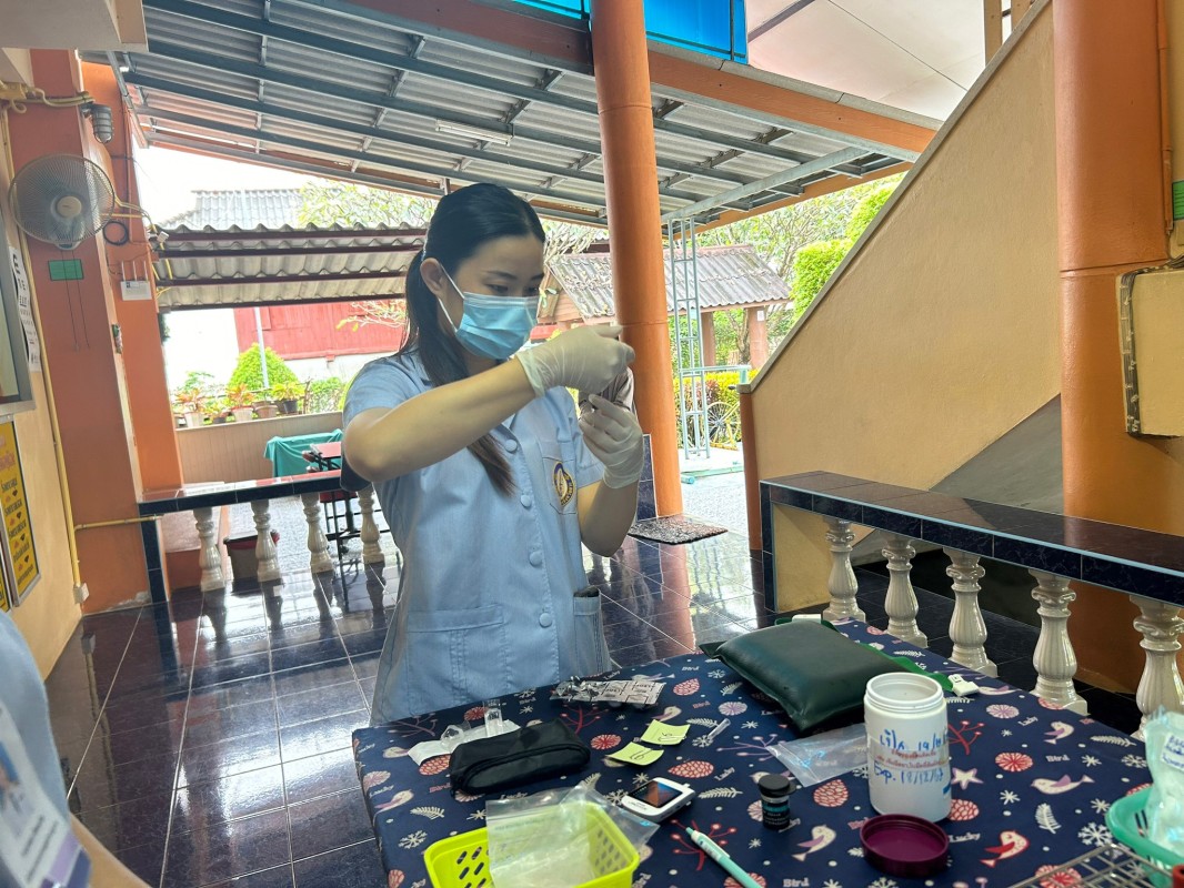 20 ส.ค.67 รพ.สต.บ้านสันป่าไร่ ให้บริการเจาะเลือด,วัดความดันโลหิต ผู้ป่วยโรคความดันโลหิตสูง (กลุ่ม 3) จำนวน 52 ราย