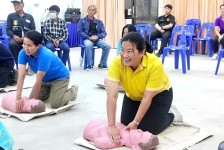 ฝ่ายป้องกันและบรรเทาสาธารณภัย อบจ.ตาก สนับสนุนวิทยากรโครงการ "ตะโกน โยน ยื่น"