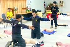 ฝ่ายป้องกันและบรรเทาสาธารณภัย อบจ.ตาก สนับสนุนวิทยากรโครงการ "ตะโกน โยน ยื่น"