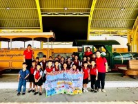 รถไฟนำเที่ยว อบจ.ตาก ออกบริการนำเที่ยวให้กับคณะครูและนักเรียนโรงเรียนบ้านท่าไม้แดง