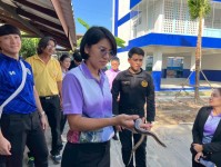 ศูนย์ป้องกันและบรรเทาสาธารณะภัย อบจ.ตาก อบรมให้ความรู้ การส่งเสริมความปลอดภัยในสถานศึกษา