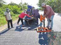 รายงานความก้าวหน้าโครงการ เจาะก้อนผิวทางแอสฟัลท์ติกคอนกรีตเพื่องส่งทดสอบฯ