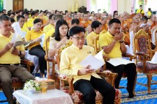 นางอัจฉรา ทวีเกื้อกูลกิจ (นายกจอย) นายกองค์การบริหารส่วนจังหวัดตากได้มอบหมายให้ นางสาวสุพัตรา เสาร์เรือน ผู้อำนวยการกองการศึกษา ศาสนาและวัฒนธรรมเข้าร่วมพิธี พิธีเจริญพระพุทธมนต์ฯ