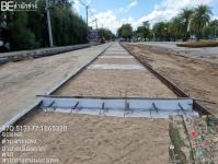 รายงานความก้าวหน้าโครงการฯ ลงทรายปรับระดับ ตั้งแบบข้างแล้วเทคอนกรีต