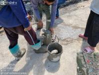 รายงานความก้าวหน้าโครงการฯ ลงทรายปรับระดับ ตั้งแบบข้างแล้วเทคอนกรีต