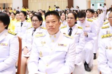 ร่วมพิธีเจริญพระพุทธมนต์และทําบุญตักบาตร (ข้าวสาร อาหารแห้ง) ถวายพระราชกุศล เฉลิมพระเกียรติพระบาทสมเด็จพระเจ้าอยู่หัว เนื่องในโอกาสวันเฉลิมพระชนมพรรษา ๒๘ กรกฎาคม ๒๕๖๘ 