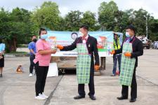 นายกองค์การบริหารส่วนจังหวัดตาก เป็นประธานในพิธีเปิดโครงการบริหารจัดการขยะมูลฝอยรวมและของเสียอันตรายชุมชน ประจำปีงบประมาณ พ.ศ. 2565