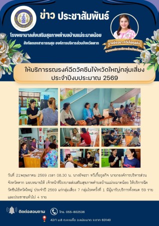 วันที่ 21 พฤษภาคม 2569 (บ้านแม่ระมาดน้อย) (งาน 2)