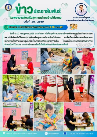 วันที่ 6 ถึง10 กรกฎาคม 2569 (บ้านโป่งแดง)