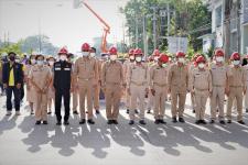 เข้าร่วมพิธีเปิดงานรื้อถอนระบบจำหน่ายไฟฟ้า และระบบสายสื่อสาร ตามโครงการปรับปรุงระบบจำหน่ายไฟฟ้า เป็นเคเบิลใต้ดิน 1 จังหวัด 1 ถนน เพื่อเฉลิมพระเกียรติ ( Under Ground Cable )