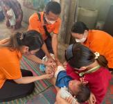 9 มีนาคม 2566 จนท.รพ.สต.บ้านสันป่าไร่ ออกหน่วยฉีดวัคซีน,เจาะเลือดตรวจhct,จ่ายยาpara syr,ferrous syr เด็กม.6 บ้านห้วยกระทิง