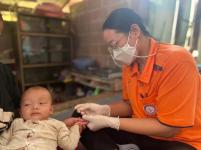 9 มีนาคม 2566 จนท.รพ.สต.บ้านสันป่าไร่ ออกหน่วยฉีดวัคซีน,เจาะเลือดตรวจhct,จ่ายยาpara syr,ferrous syr เด็กม.6 บ้านห้วยกระทิง