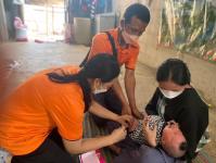 9 มีนาคม 2566 จนท.รพ.สต.บ้านสันป่าไร่ ออกหน่วยฉีดวัคซีน,เจาะเลือดตรวจhct,จ่ายยาpara syr,ferrous syr เด็กม.6 บ้านห้วยกระทิง