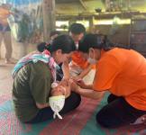 11/5/66 จนท.รพ.สต.บ้านสันป่าไร่ ออกหน่วยฉีดวัคซีนเด็กอายุ 0-5 ปี,เจาะเลือดตรวจ hct ,จ่ายยา para/ferrous syr ,ยืนยันตัวตน(Authen) พื้นที่ หมู่ 6 บ้านห้วยกระทิง ต.พระธาตุ