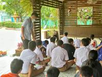 19/6/66 จนท.รพ.สต.บ้านสันป่าไร่ให้ความรู้แก่นักเรียนชั้นมัธยมศึกษาปีที่1-3 รร.บ้านสันป่าไร่ เรื่องการควบคุมป้องกันโรคไข้เลือดออก โรคมาลาเรีย โรคโควิดและงานสุขภาพจิต พร้อมทั้งให้คำปรึกษาเด็กนักเรียนที่มีปัญหาด้านสุขภาพจิต