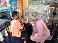 12/7/66 รพ.สต.บ้านสันป่าไร่ ให้บริการฉีดวัคซีนเด็กอายุ 0-5 ปี จำนวน 29 ราย และมีบริการเคลือบฟลูออไรด์/ให้ความรู้เรื่องการดูแลสุขภาพช่องปาก , การยืนยันตัวตน(Authentication) , เจาะเลือดตรวจความเข้มข้นของเลือด(Hct) , จ่ายยา Para syr/Ferrous syr