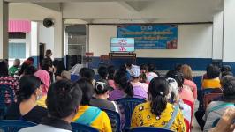 29766 จนท.รพ.สต.บ้านสันป่าไร่ร่วมกับเครือข่ายแม่ยุคใหม่ใส่ใจสุขภาพ จัดอบรมโครงการส่งเสริมความรู้แก่กลุ่มเสี่ยง”เบาหวาน”โรคที่คุณสร้างเอง ณ โรงเรียนบ้านป่าไร่เหนือ โดยมีคุณประนอม จันธิดา จนท.รพ.แม่ระมาดเป็นวิทยากร สนับสนุนงบประมาณจากกองทุนหลักประกันสุขภาพต