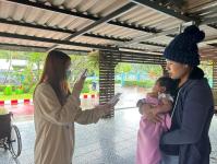 9866 รพ.สต.บ้านสันป่าไร่ ให้บริการฉีดวัคซีนเด็ก อายุ 0-5 ปี จำนวน 23 คน และตรวจสุขภาพช่องปาก , เคลือบฟลูออไรด์ , เจาะเลือดตรวจ Hct , จ่ายยา para syr และ ferrous syr