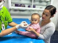 9866 รพ.สต.บ้านสันป่าไร่ ให้บริการฉีดวัคซีนเด็ก อายุ 0-5 ปี จำนวน 23 คน และตรวจสุขภาพช่องปาก , เคลือบฟลูออไรด์ , เจาะเลือดตรวจ Hct , จ่ายยา para syr และ ferrous syr