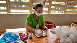 16-18866 จนท.รพ.สต.บ้านสันป่าไร่ ให้ความรู้เกี่ยวกับโรคหนอนพยาธิและตรวจอุจจาระเพื่อค้นหาไข่พยาธิในพื้นที่โครงการพระราชดำริโรงเรียนจาตุรจินดา จำนวน 112 คนพบไข่พยาธิไส้เดือน 2 คน แส้ม้า 4 คนและโรงเรียนบ้านสี่หลัง จำนวน 31 คน พบไข่พยาธิไส้เดือน 1 คน