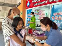 23/8/66 รพ.สต.บ้านสันป่าไร่ ติดตามฉีดวัคซีนนักเรียน (รอบสอง) จำนวน 5 โรงเรียน รวมนักเรียน 40 คน