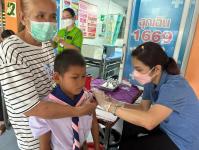 23/8/66 รพ.สต.บ้านสันป่าไร่ ติดตามฉีดวัคซีนนักเรียน (รอบสอง) จำนวน 5 โรงเรียน รวมนักเรียน 40 คน