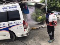 อบจ.ตาก ดำเนินการทำความสะอาด ฉีดพ่นน้ำยาแอลกอฮอล์และเช็ดถูฆ่าเชื้อโรคประจำสัปดาห์