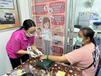 17/10/66 รพ.สต.บ้านสันป่าไร่ วัดความดันโลหิต , เจาะเลือด screening lab , ตรวจ EKG , ตรวจ urine , ยืนยันตัวตน(Authen) ผู้ป่วยโรคเบาหวานที่รับยาที่รพ.สต.จำนวน 22 ราย