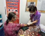 17/10/66 รพ.สต.บ้านสันป่าไร่ วัดความดันโลหิต , เจาะเลือด screening lab , ตรวจ EKG , ตรวจ urine , ยืนยันตัวตน(Authen) ผู้ป่วยโรคเบาหวานที่รับยาที่รพ.สต.จำนวน 22 ราย