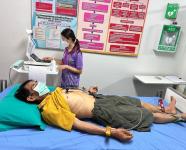 17/10/66 รพ.สต.บ้านสันป่าไร่ วัดความดันโลหิต , เจาะเลือด screening lab , ตรวจ EKG , ตรวจ urine , ยืนยันตัวตน(Authen) ผู้ป่วยโรคเบาหวานที่รับยาที่รพ.สต.จำนวน 22 ราย