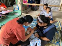 9/11/66 รพ.สต.บ้านสันป่าไร่ ออกหน่วยฉีดวัคซีนเด็กอายุ 2 เดือน ถึง 4 ปี เขต สสช.ห้วยกระทิง จำนวน 8 ราย และ เจาะเลือดตรวจ hct ,จ่ายยา para syr , ferrous syr